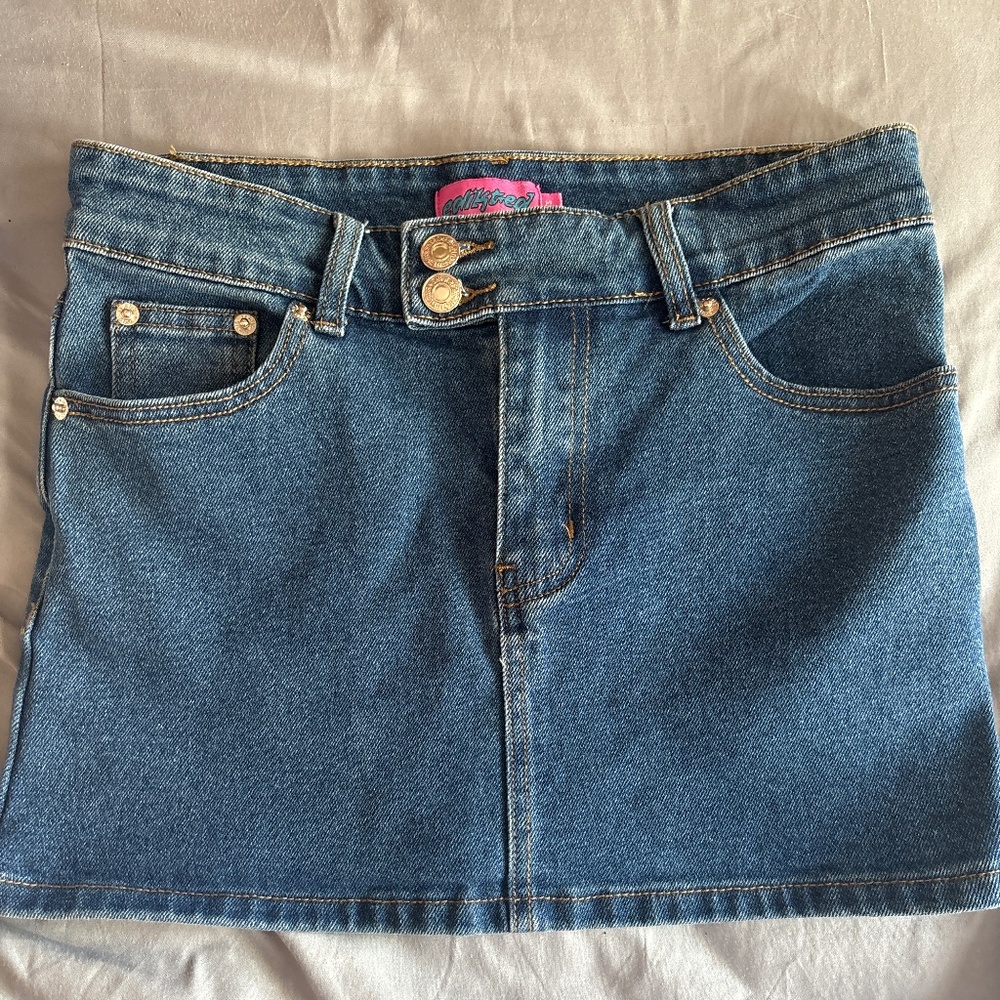 Laiha Low-rise Mini Denim Skirt